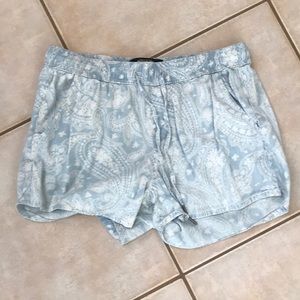 Baby blue and white shorts